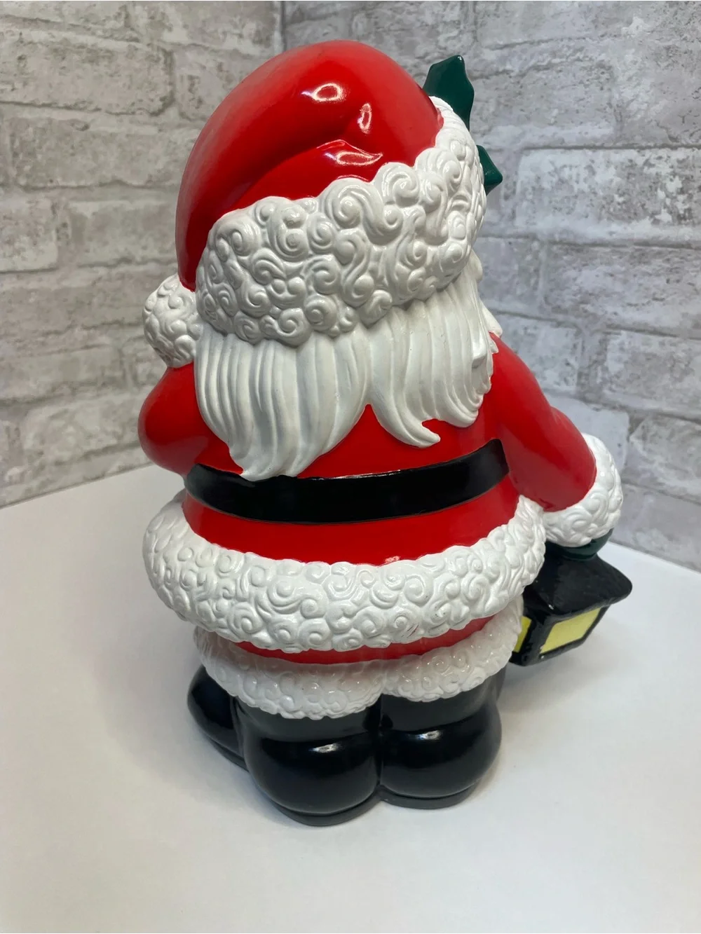Vintage Santa Claus Figurine Statue Glenview Mold Ceramic Christmas Hand Painted